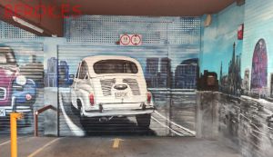 graffiti puerta parking 600 trasera puerta entrada